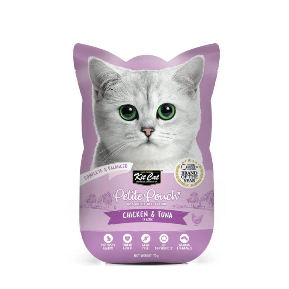 پوچ گربه کیت کت طعم مرغ و ماهی تن kitcat