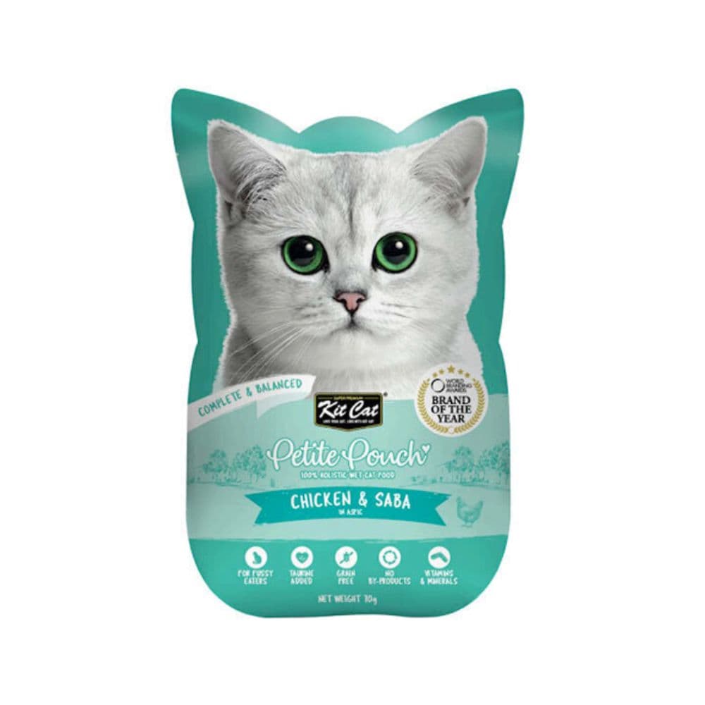 پوچ گربه کیت کت طعم مرغ و ماهی سابا kitcat