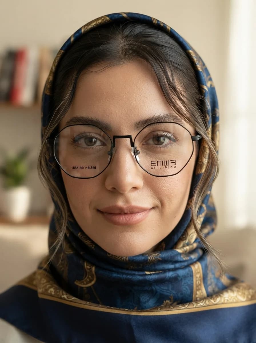 عینک طبی پینترستی فریم فلزی مشکی برند moscut — تصویر ۴
