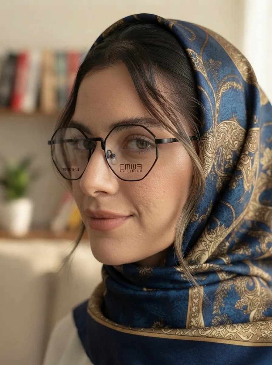 عینک طبی پینترستی فریم فلزی مشکی برند moscut — تصویر ۳