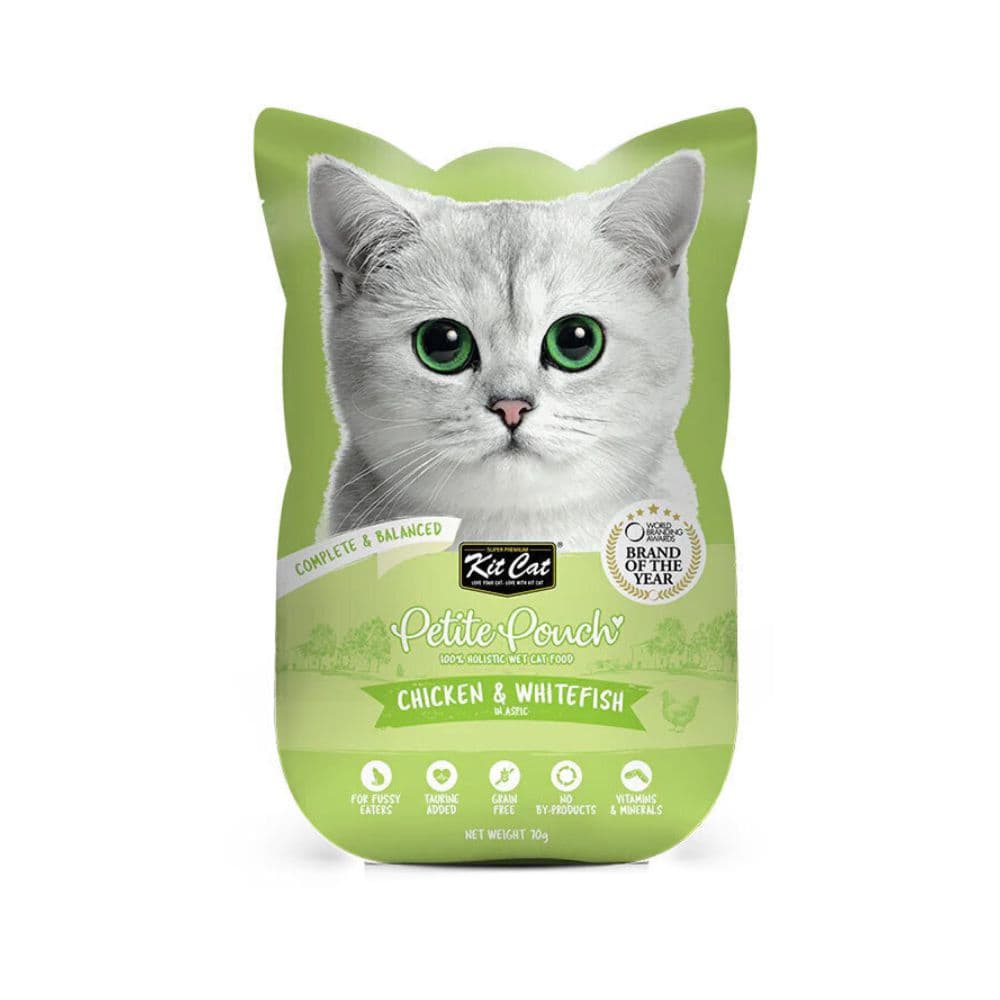 پوچ گربه کیت کت طعم مرغ و ماهی سفید kitcat