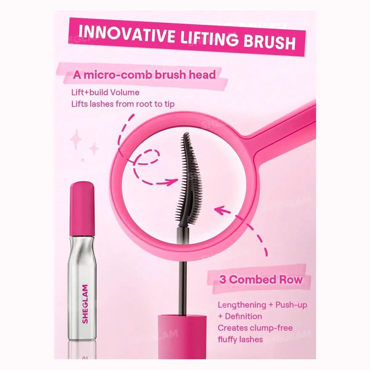 ریمل حجم دهنده و بلند کننده شیگلم مدل Lashlighter Up and Out — تصویر ۲