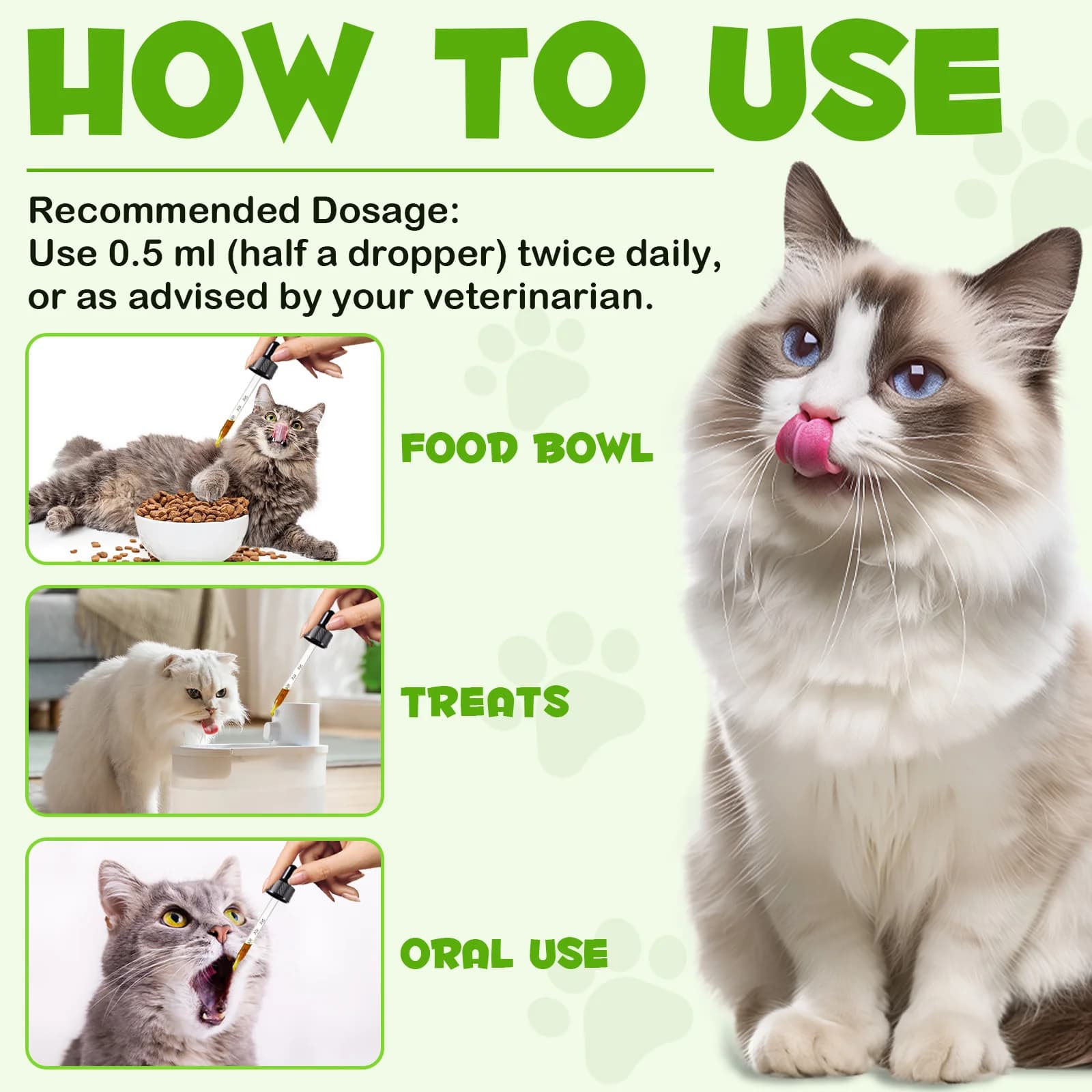 قطره 3 در1 پروبیوتیک گربه اویمال _ Oimmal cat milk 3in1 probiotic — تصویر ۲