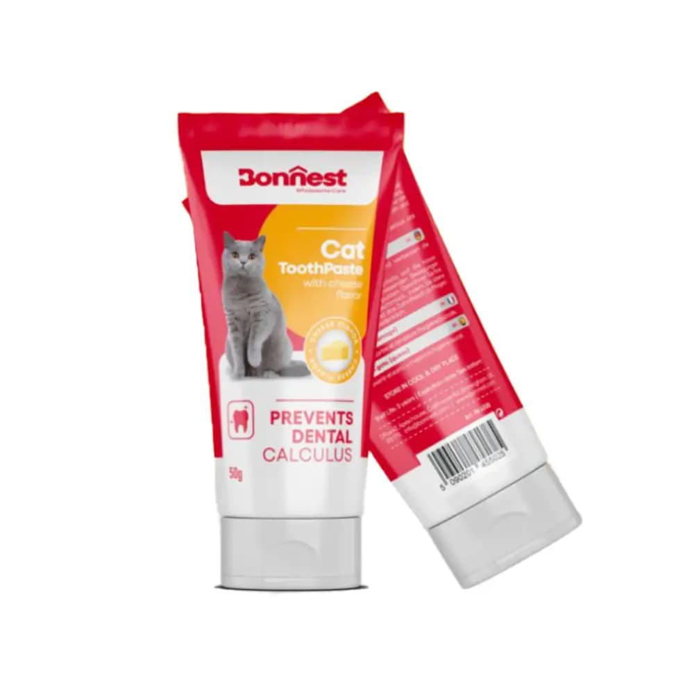 خمیردندان گربه بونست طعم پنیر Bonnest Cat Toothpaste Cheese Flavor 50g
