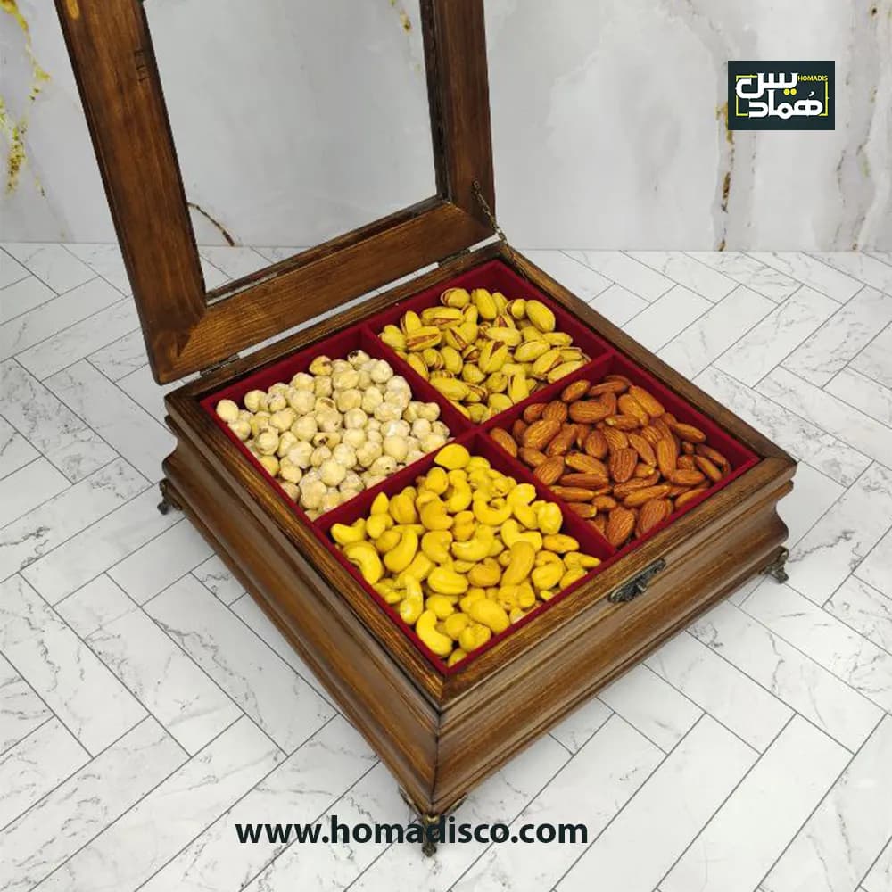 پک هدیه آجیل همادیس مدل چوبین — تصویر ۳