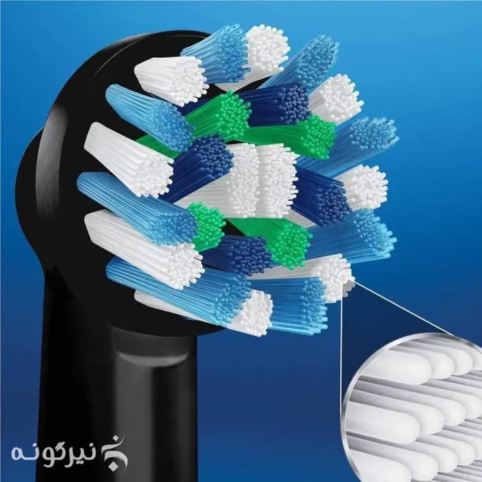سری یدک مسواک برقی اورال بی مدل Cross action Black Edition بسته 4 عددی — تصویر ۲