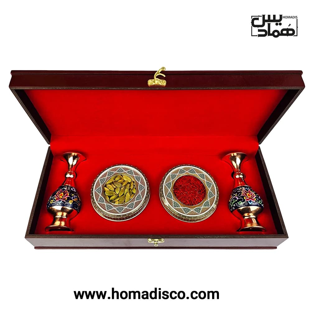 جعبه صنایع دستی و زعفران همادیس مدل هزار دستان — تصویر ۲