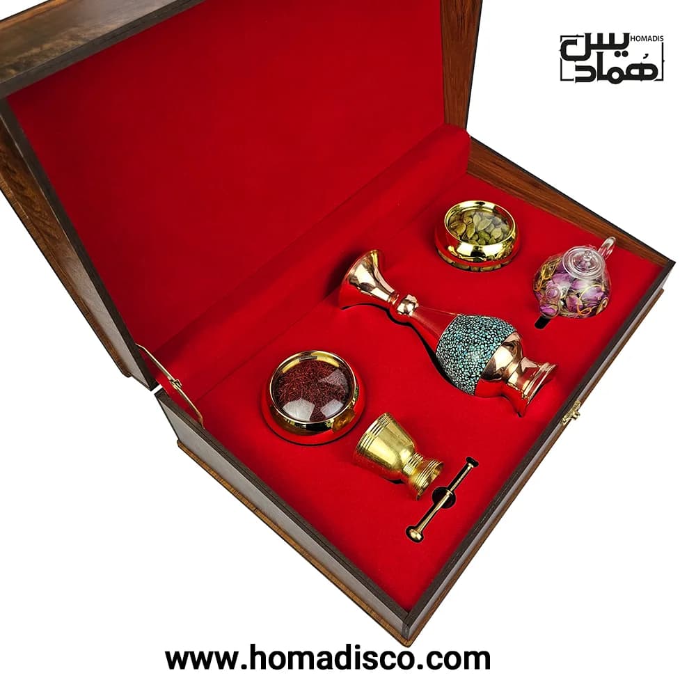 جعبه صنایع دستی و زعفران همادیس مدل فیروزه — تصویر ۷