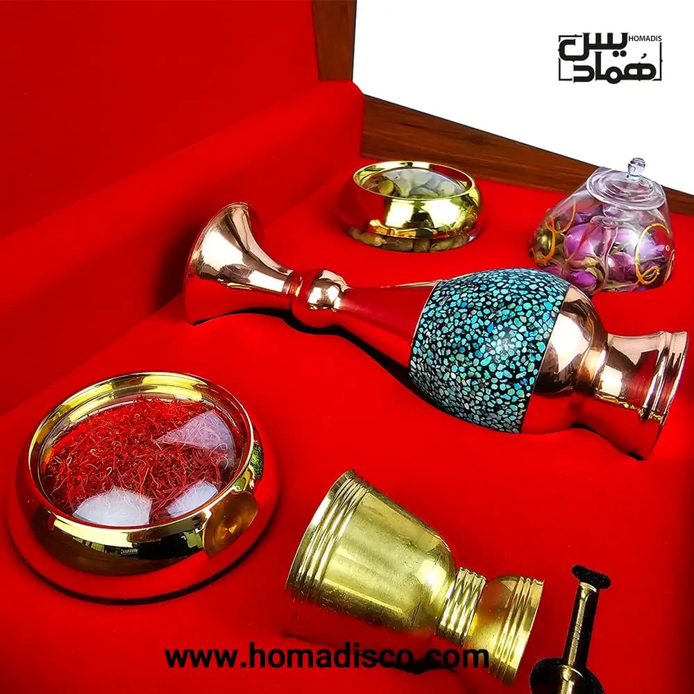 جعبه صنایع دستی و زعفران همادیس مدل فیروزه — تصویر ۶