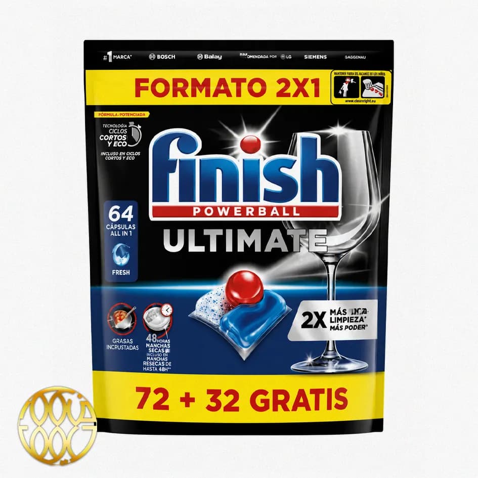 قرص ماشین ظرفشویی فینیش Ultimate بسته 64 عددی