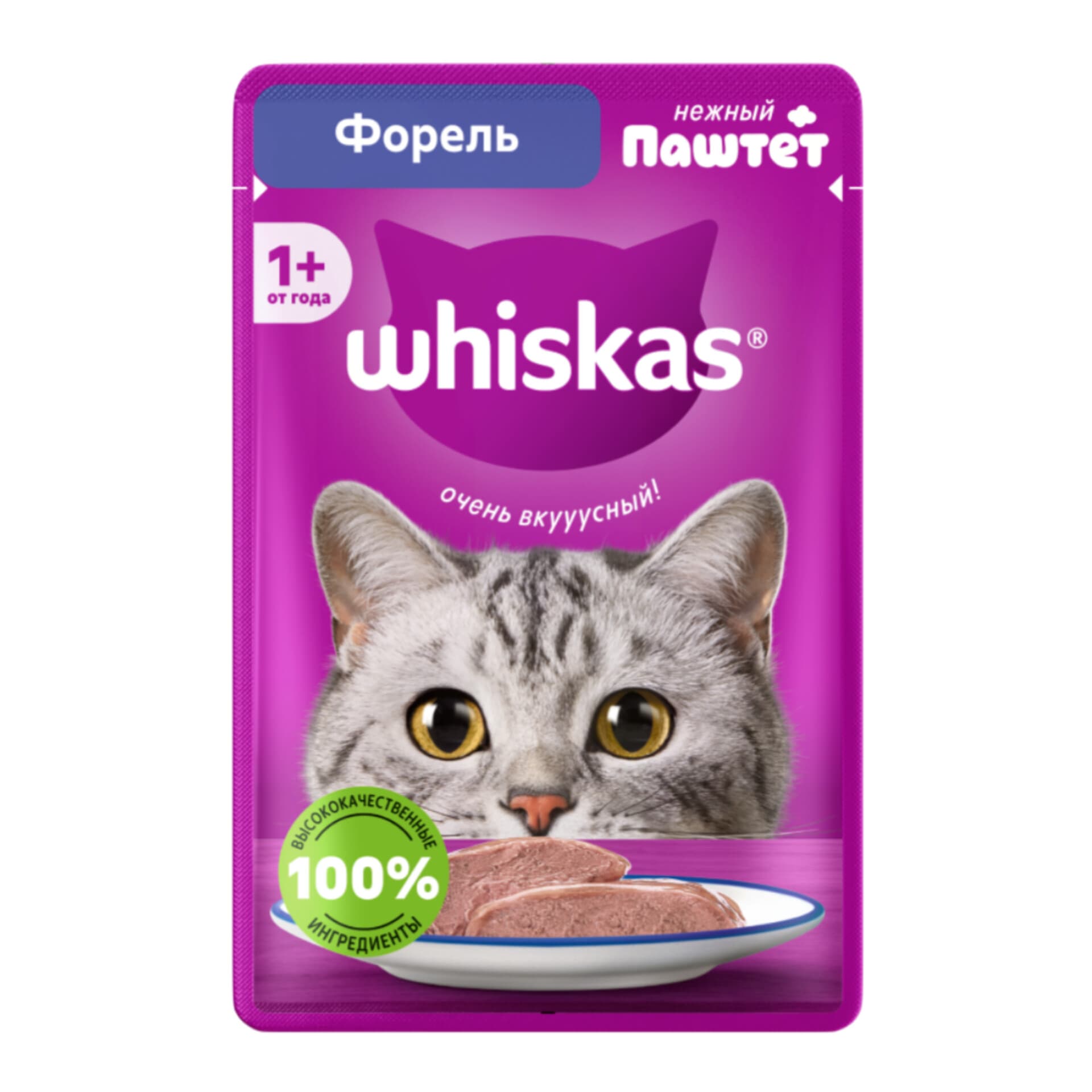 پوچ ویسکاس پته گربه با طعم قزل آلا _ Whiskas wet food, pate with trout