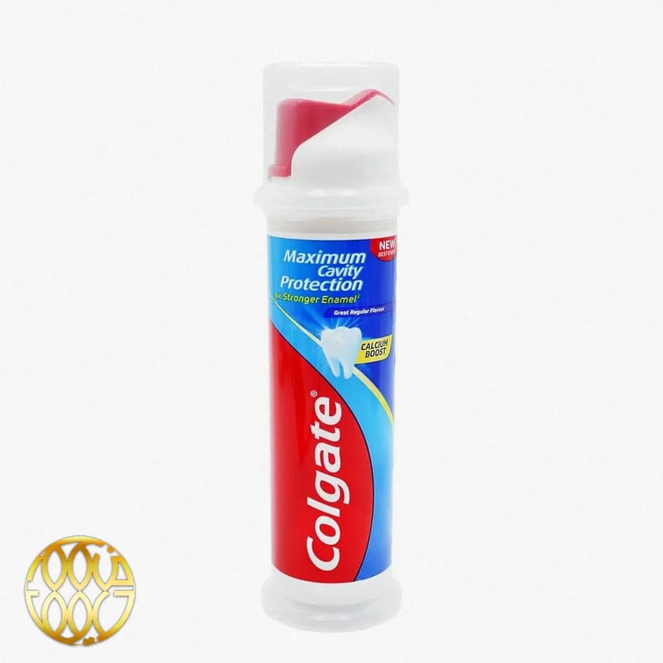 خمیر دندان کولگیت (Colgate) Maximum Cavity Protection با تقویت کلسیم – پمپی ۱۰۰ میلی‌لیتر | حداکثر محافظت از مینای دندان