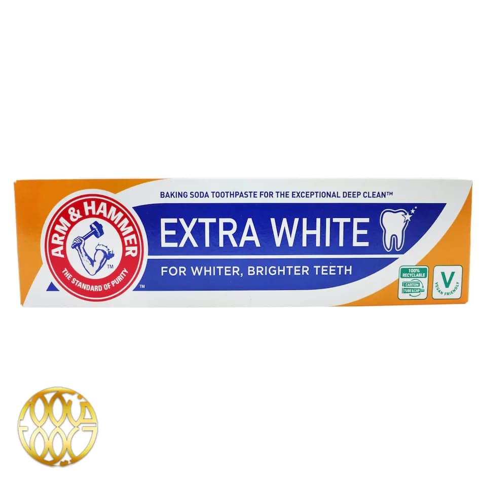خمیر دندان آرم اند همر EXTRA WHITE – سفیدکننده با جوش شیرین و تمیزی عمیق – اصل آمریکا