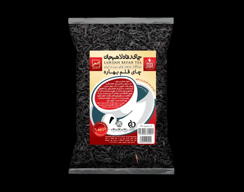 چای سیاه قلم بهاره 1 کیلویی – 10098+ چاي سیاه کیسه ای 20 عددی 40 گرمی – 92890 — تصویر ۲