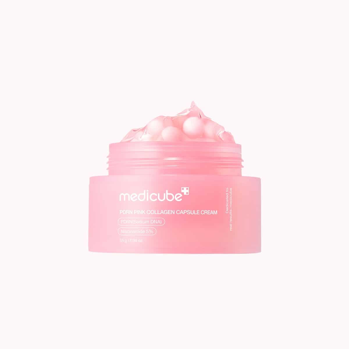 کرم کپسولی کلاژن صورتی PDRN مدی کیوب – ضد چروک و سفت کننده فوری