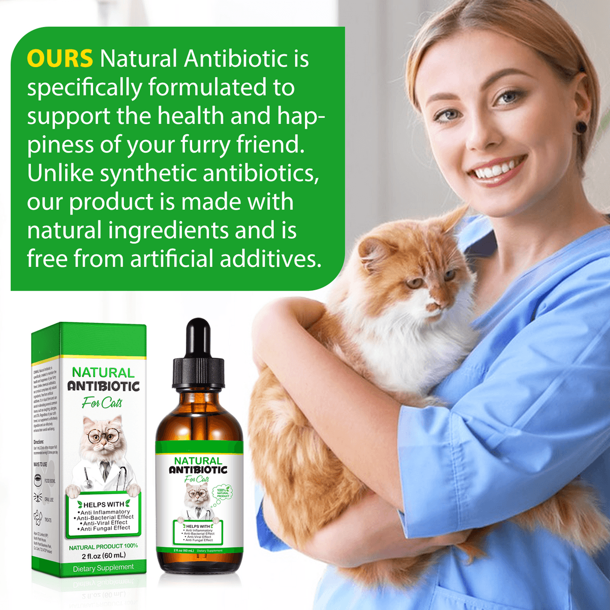 قطره آنتی بیوتیک طبیعی گربه اویمال _ Oimmal cat natural antibiotic — تصویر ۶