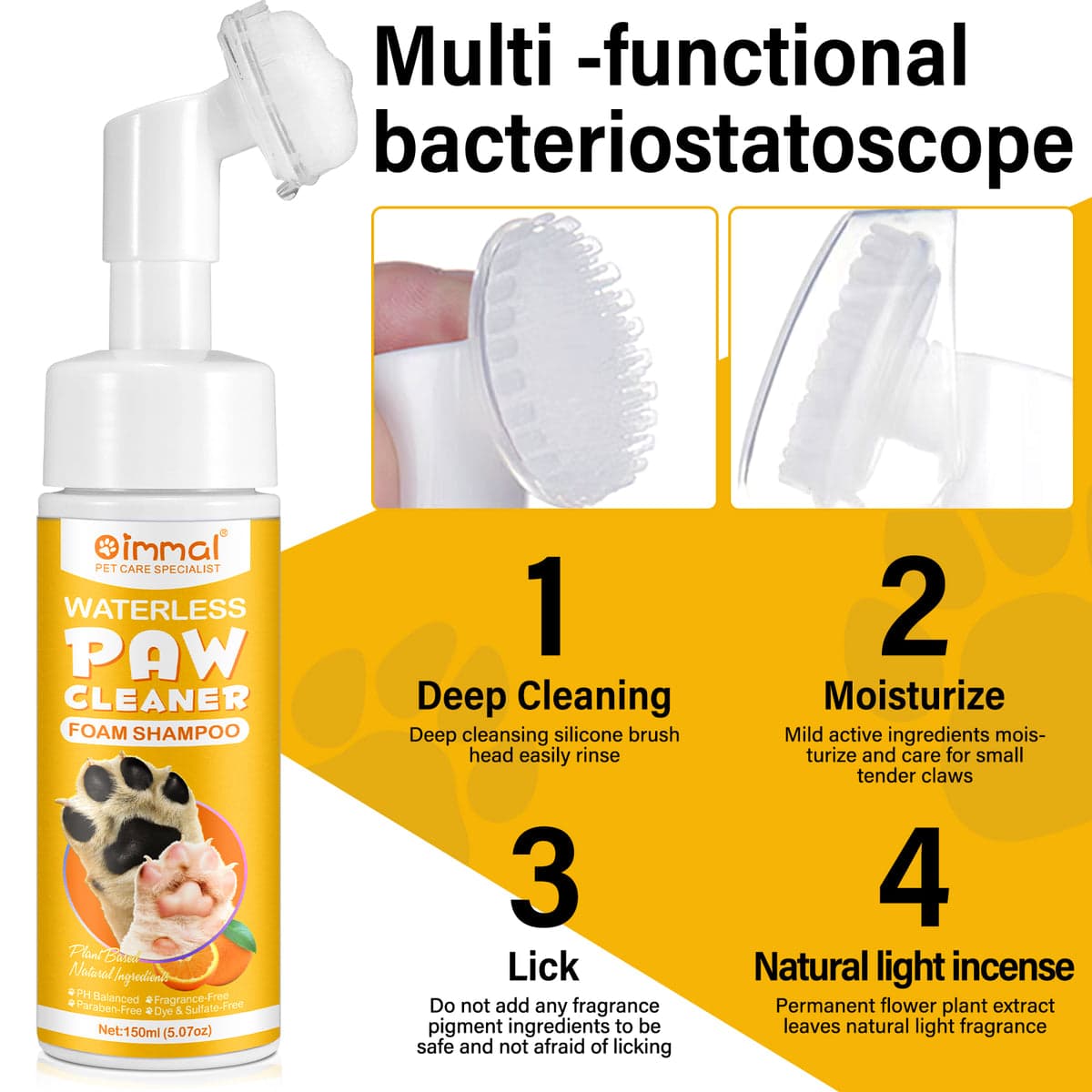 فوم پاک کننده پنجه سگ و گربه اویمال _ Oimmal pet paw cleaner — تصویر ۵