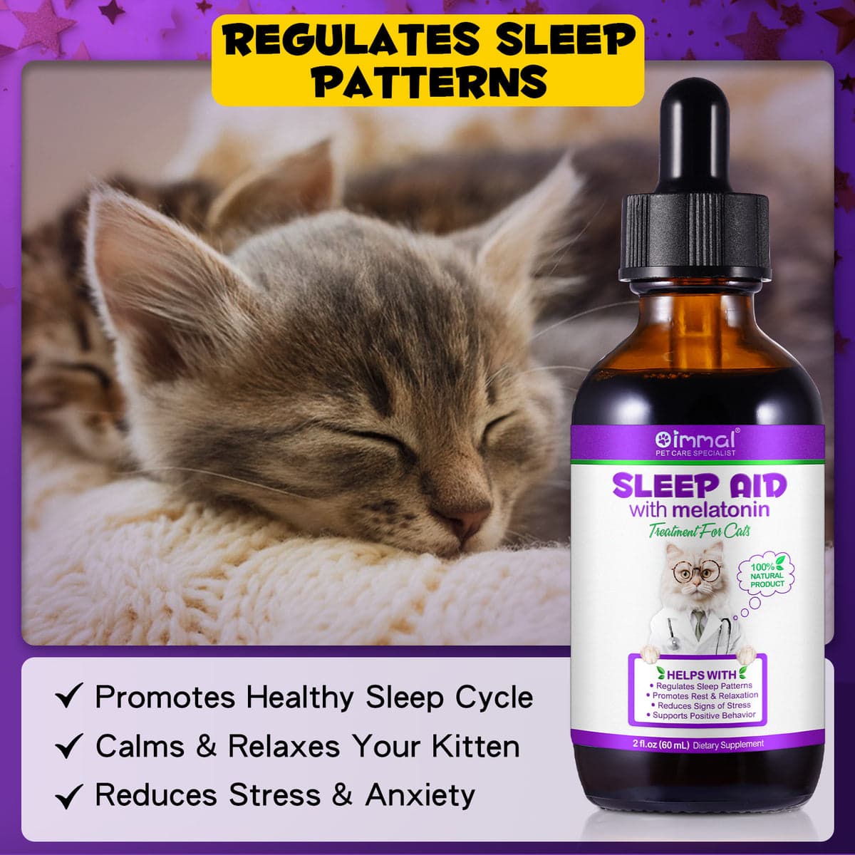 قطره کمک به خواب گربه اویمال _ Oimmal cat sleep aid — تصویر ۶