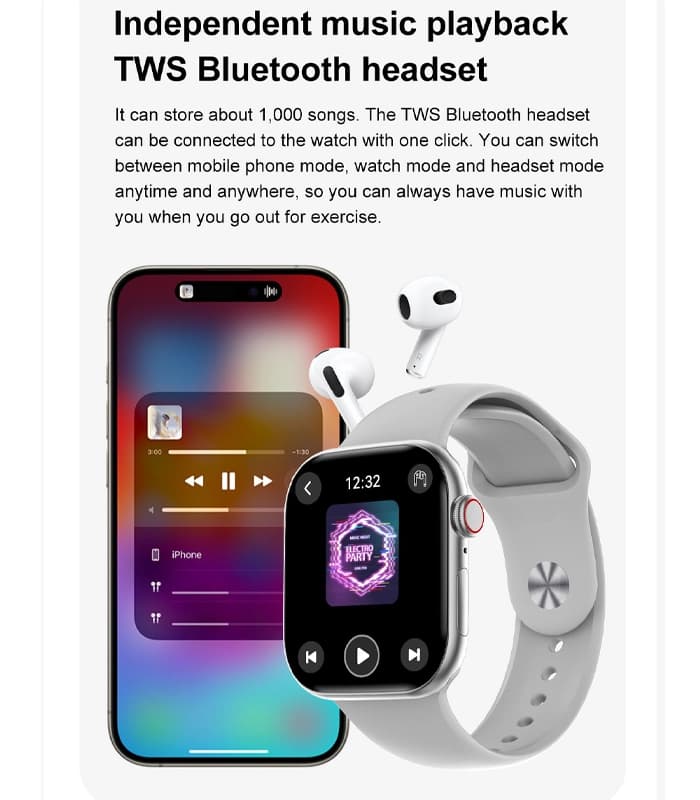 ساعت هوشمند سری 10 مدل DT WATCH X — تصویر ۴