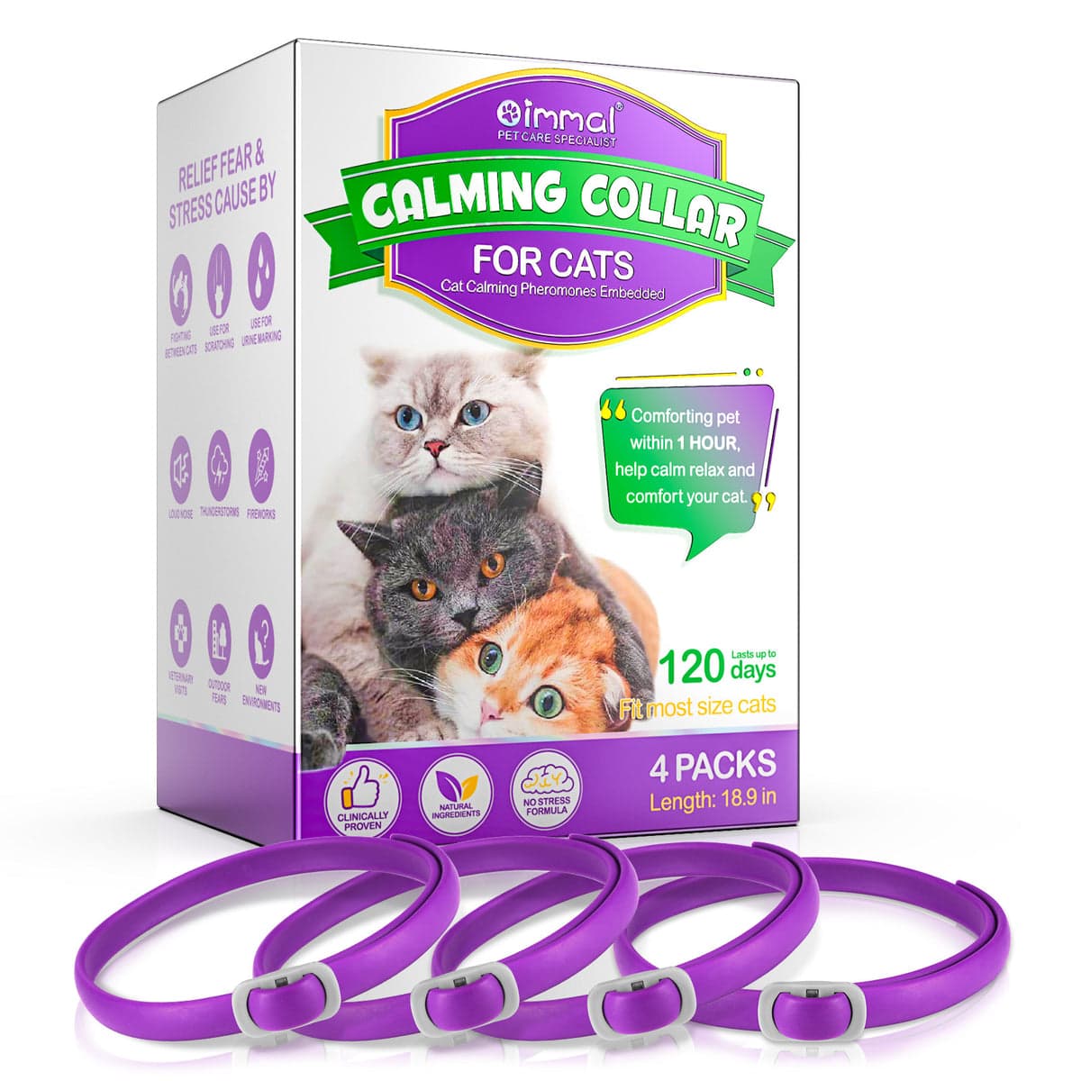 قلاده آرام بخش 1عددی گربه اویمال _ Oimmal calming collar cat