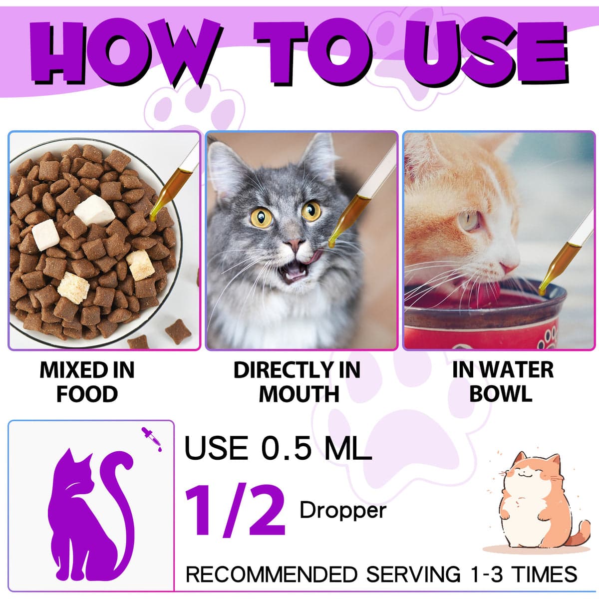قطره مکمل گربه مولتی ویتامین اویمال _ Oimma15 in 1 cat — تصویر ۵