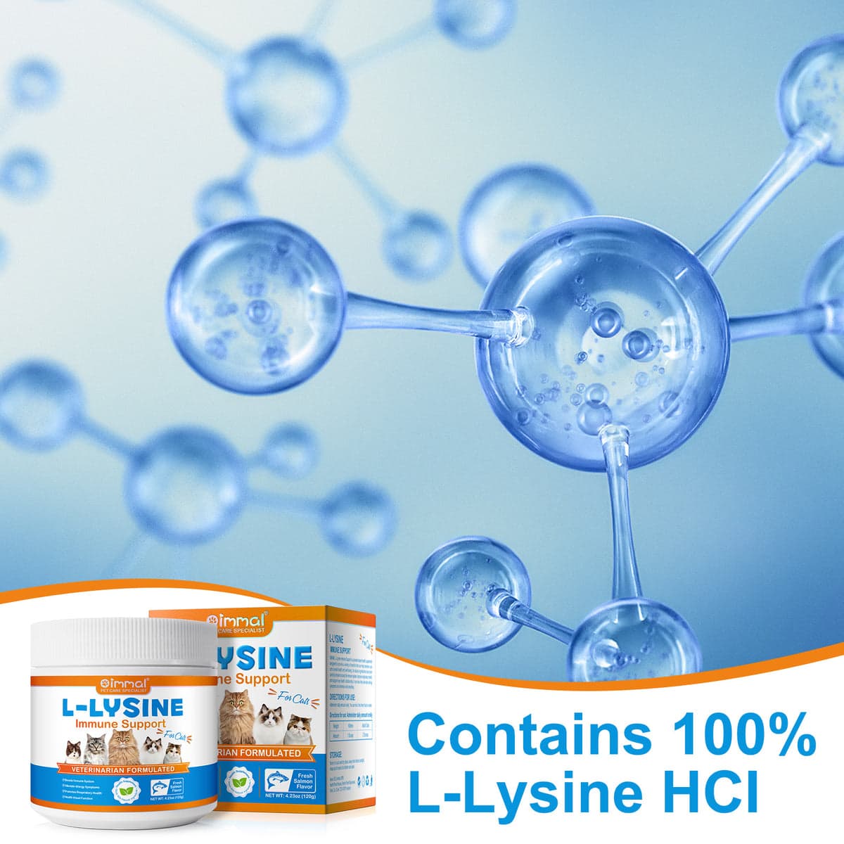پودر تقویت سیستم ایمنی ال-لیزین گربه اویمال _ Oimmal L-lysine — تصویر ۴