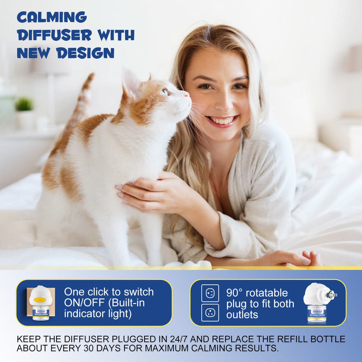 کیت و محلول پخش کننده فرومون آرام بخش گربه اویمال _ Oimmal calming cat kit — تصویر ۶