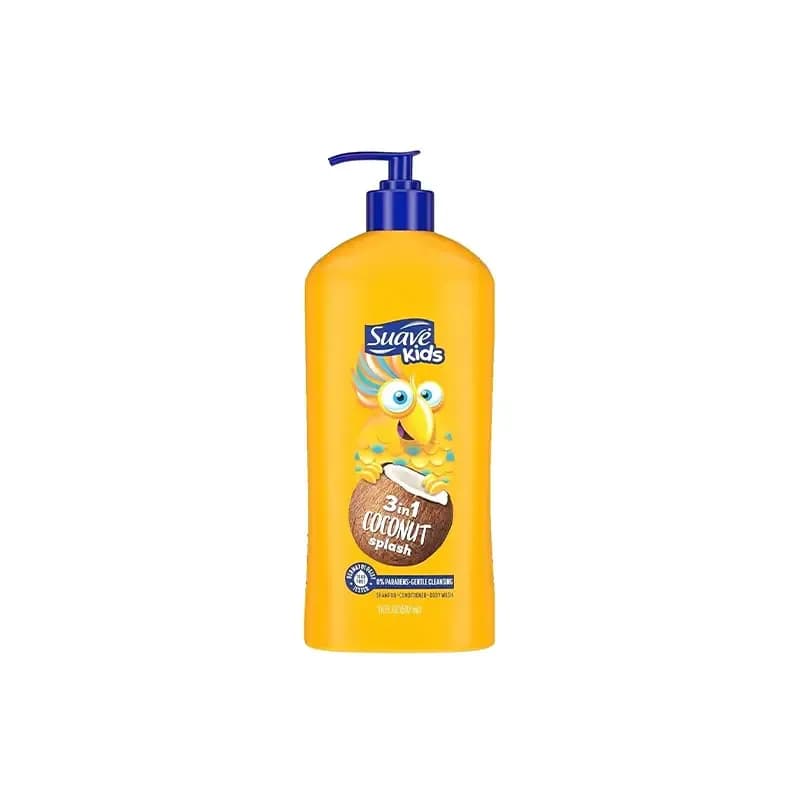 شامپو ۳ در ۱ کودک سواو کیدز مدل Coconut Splash (۵۳۲ میل) با رایحه نارگیل سواو کیدز_Suave Kids