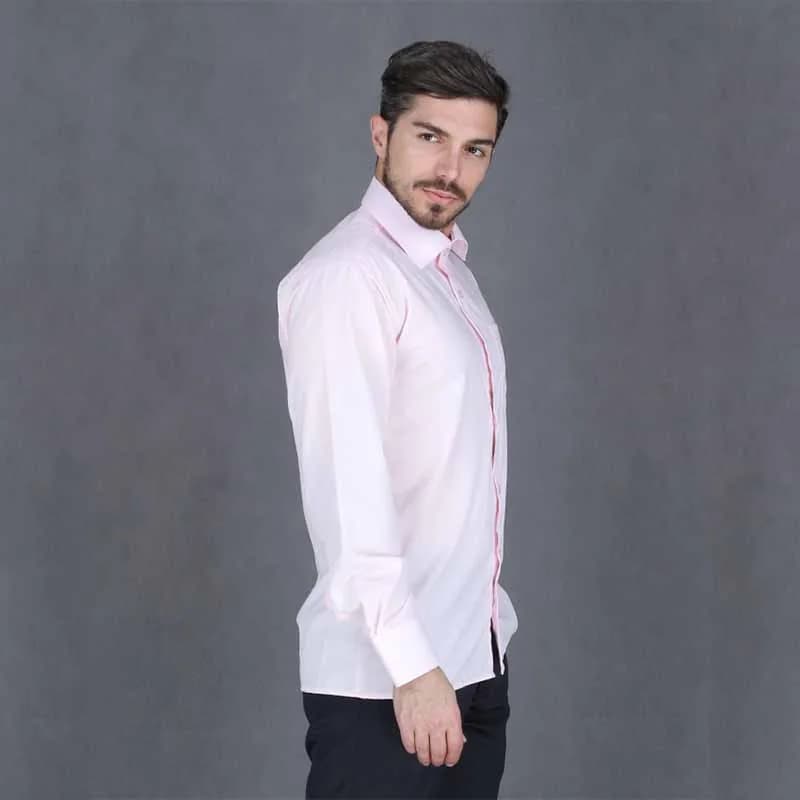 پیراهن مردانه هجرت رنگ صورتی کمرنگ کد 4101003001040