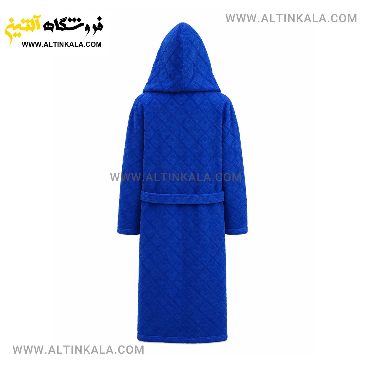 حوله پالتویی کودک ماندگار طرح ساده آبی نفتی سایز 110 — تصویر ۲