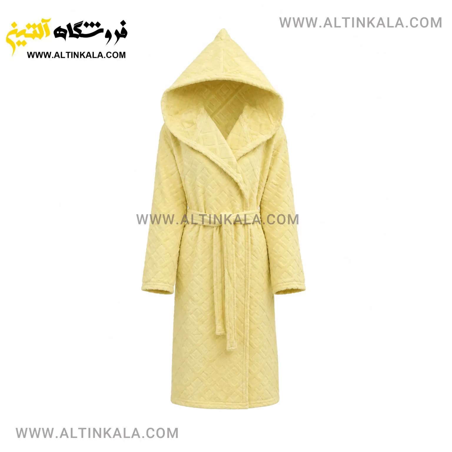 حوله پالتویی کودک ماندگار طرح ساده کرم سایز 110