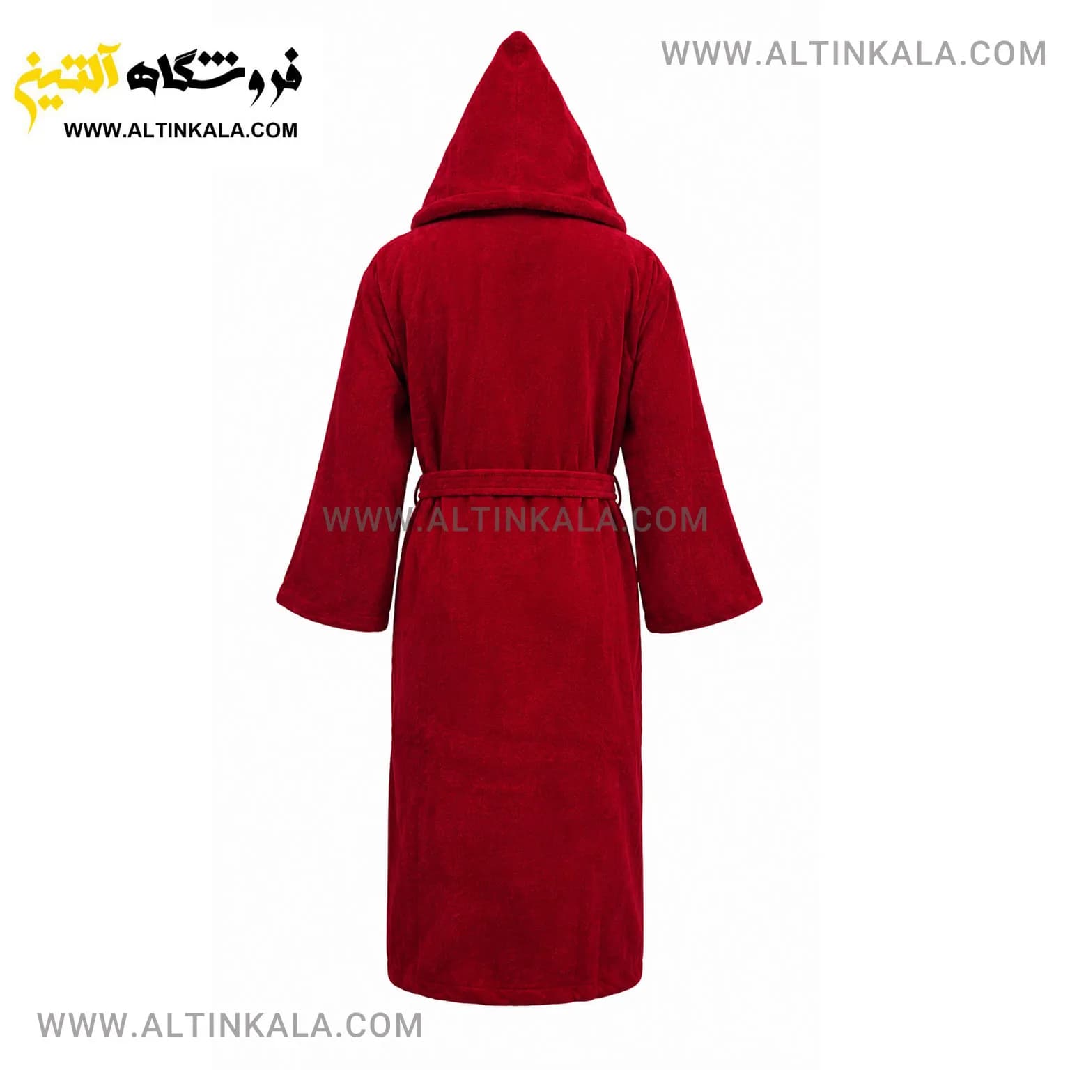 حوله پالتویی ماندگار جنس بامبو زرشکی سایز L — تصویر ۲