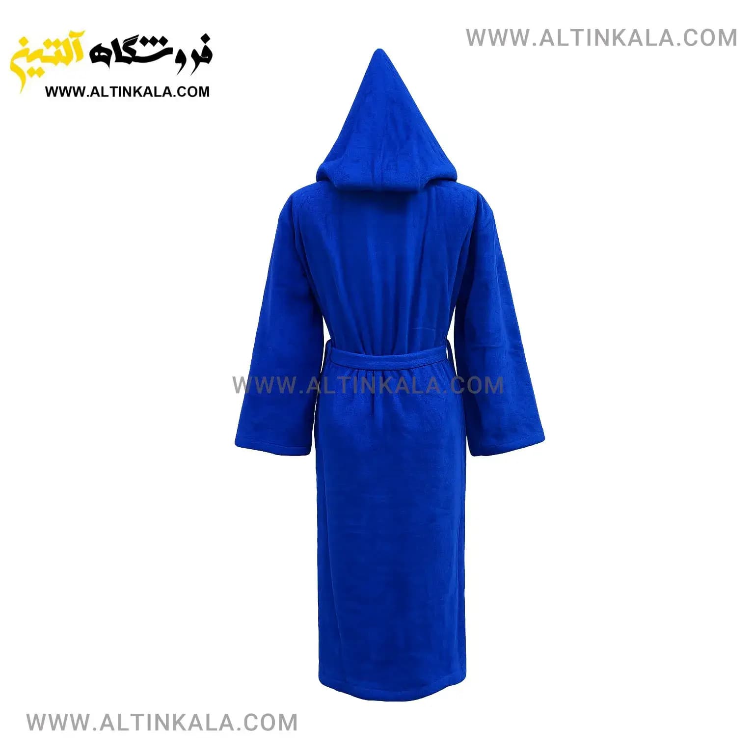 حوله پالتویی ماندگار جنس بامبو آبی نفتی سایز L — تصویر ۲