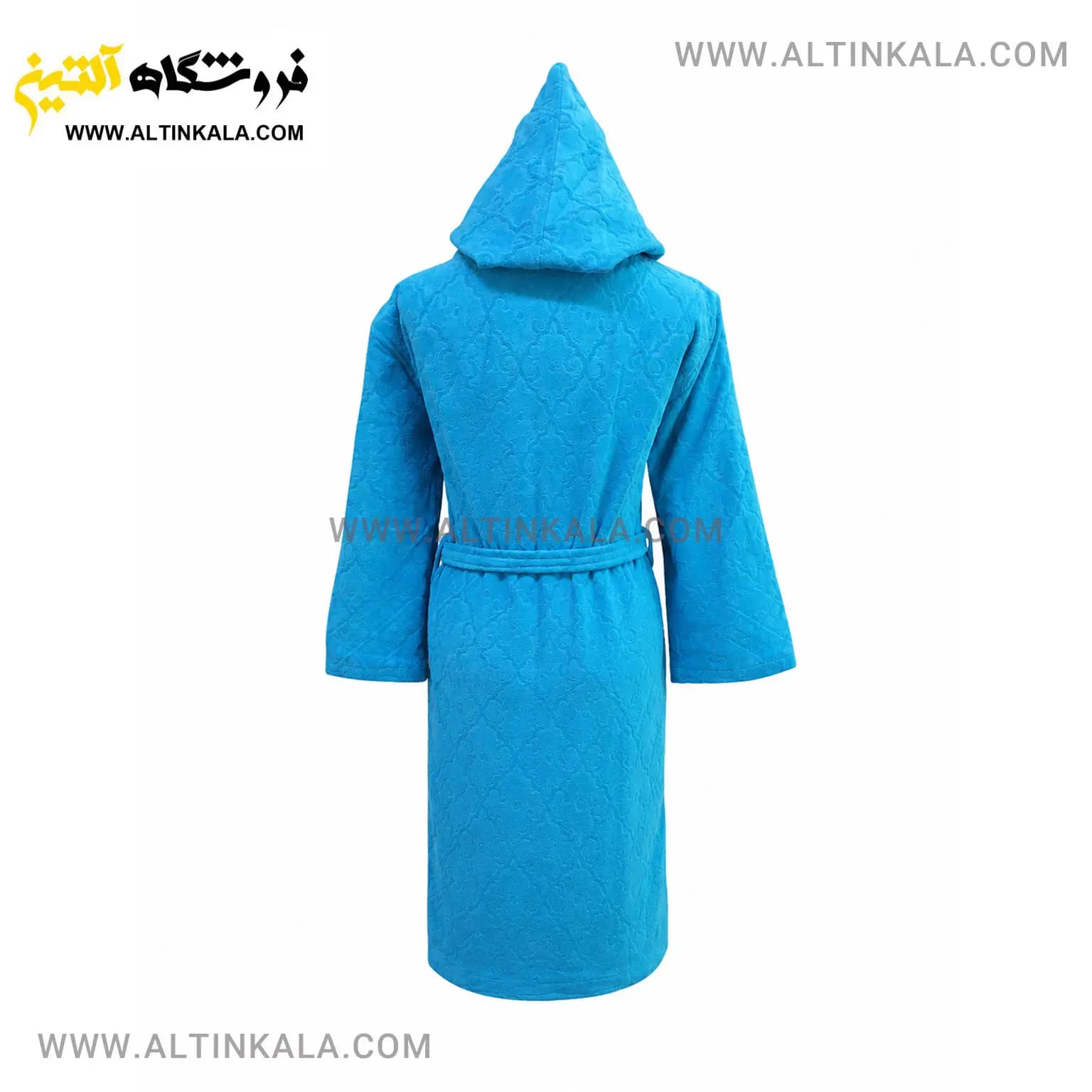 حوله پالتویی ماندگار طرح لوزی آبی سایز L — تصویر ۲