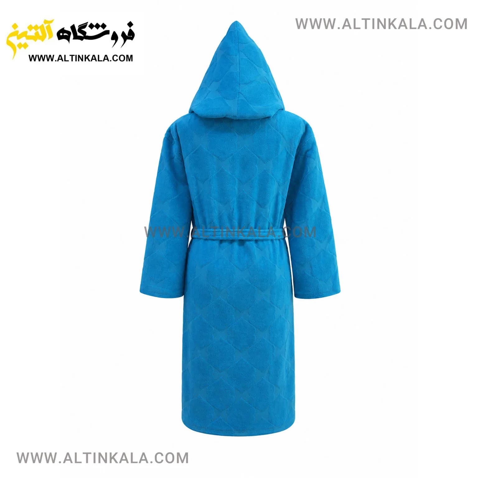 حوله پالتویی ماندگار طرح سیلور آبی فیروزه ای سایز L — تصویر ۲