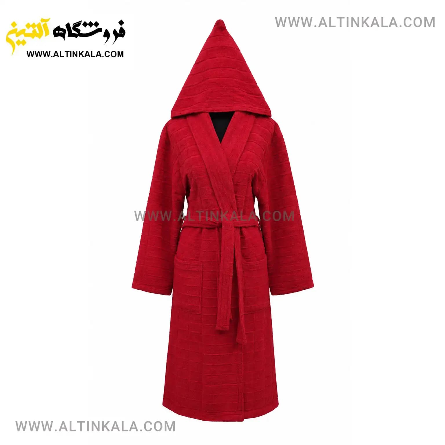 حوله پالتویی ماندگار طرح لارا قرمز سایز XL