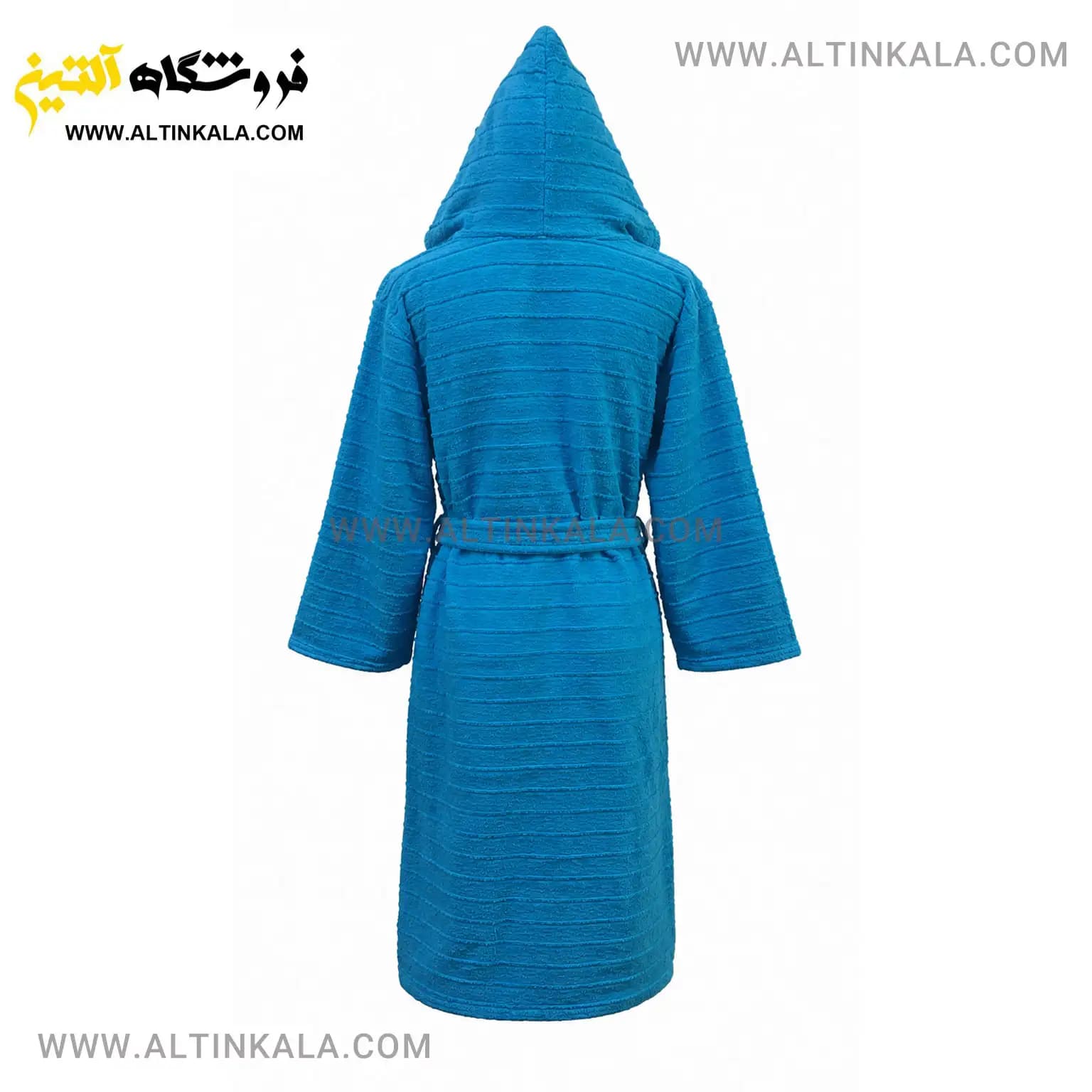 حوله پالتویی ماندگار طرح لارا آبی فیروزه ای سایز XL — تصویر ۲