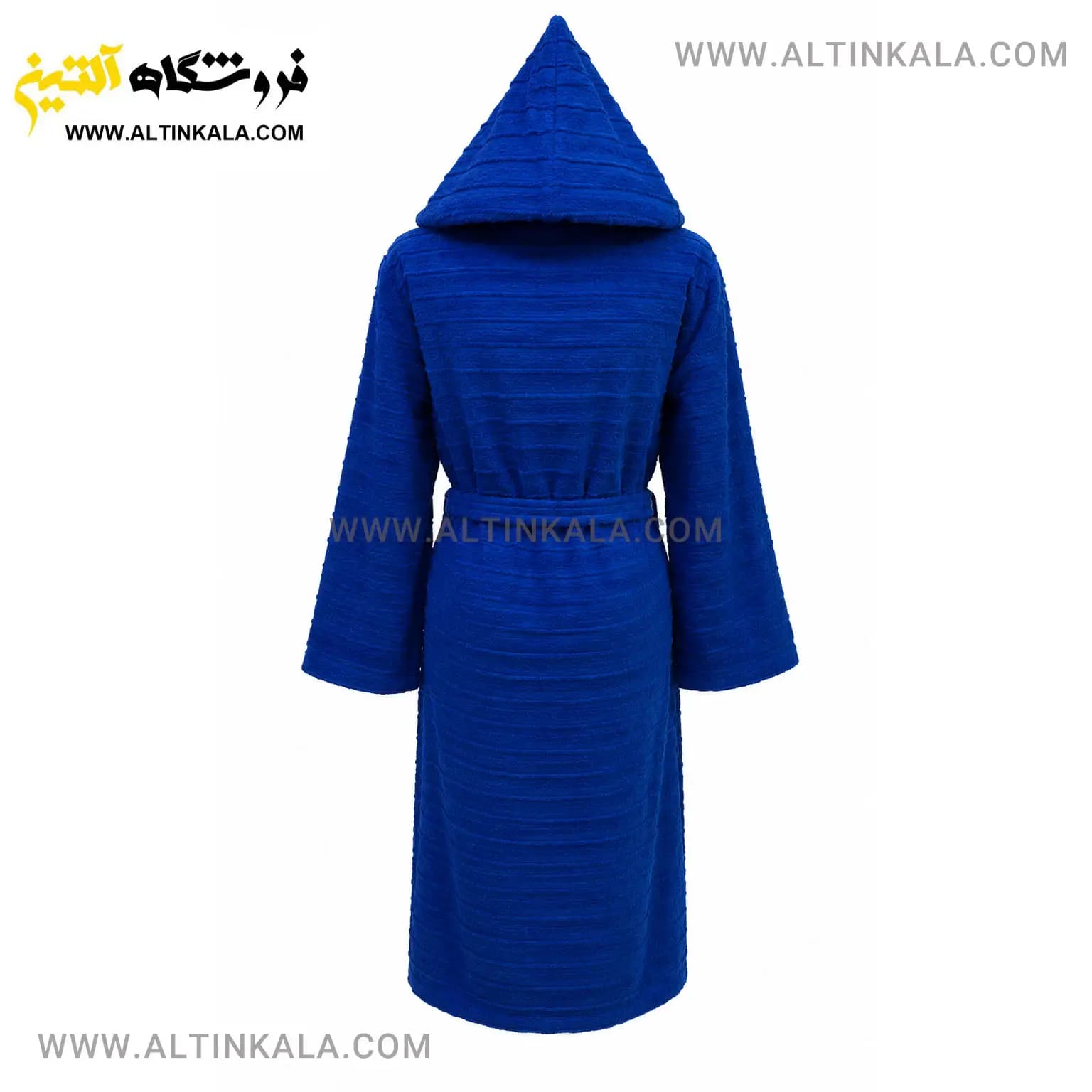 حوله پالتویی ماندگار طرح لارا آبی نفتی سایز XL — تصویر ۲