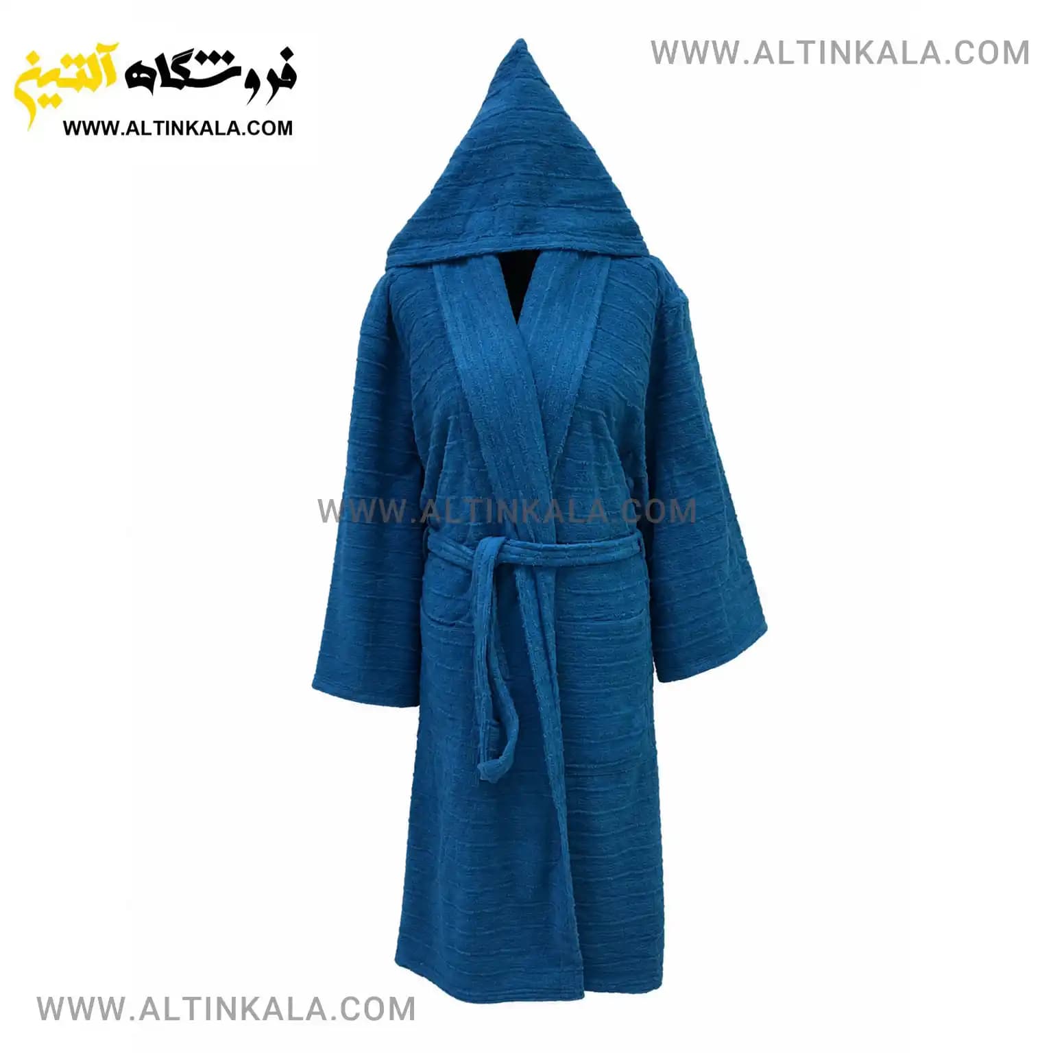 حوله پالتویی ماندگار طرح لارا آبی کدر سایز XL