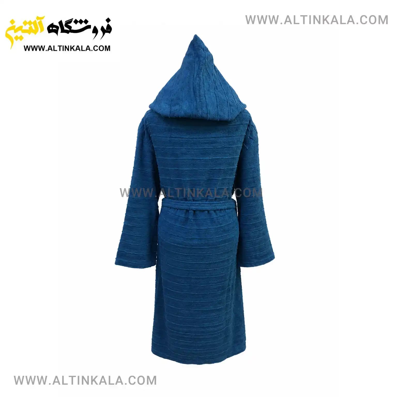 حوله پالتویی ماندگار طرح لارا آبی کدر سایز XL — تصویر ۲