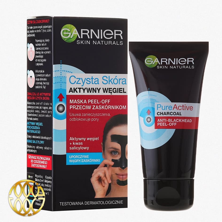 ماسک صورت زغال فعال گارنیر (Garnier Charcoal Mask) ۵۰ میل | پاک‌کننده عمقی جوش سرسیاه و منافذ