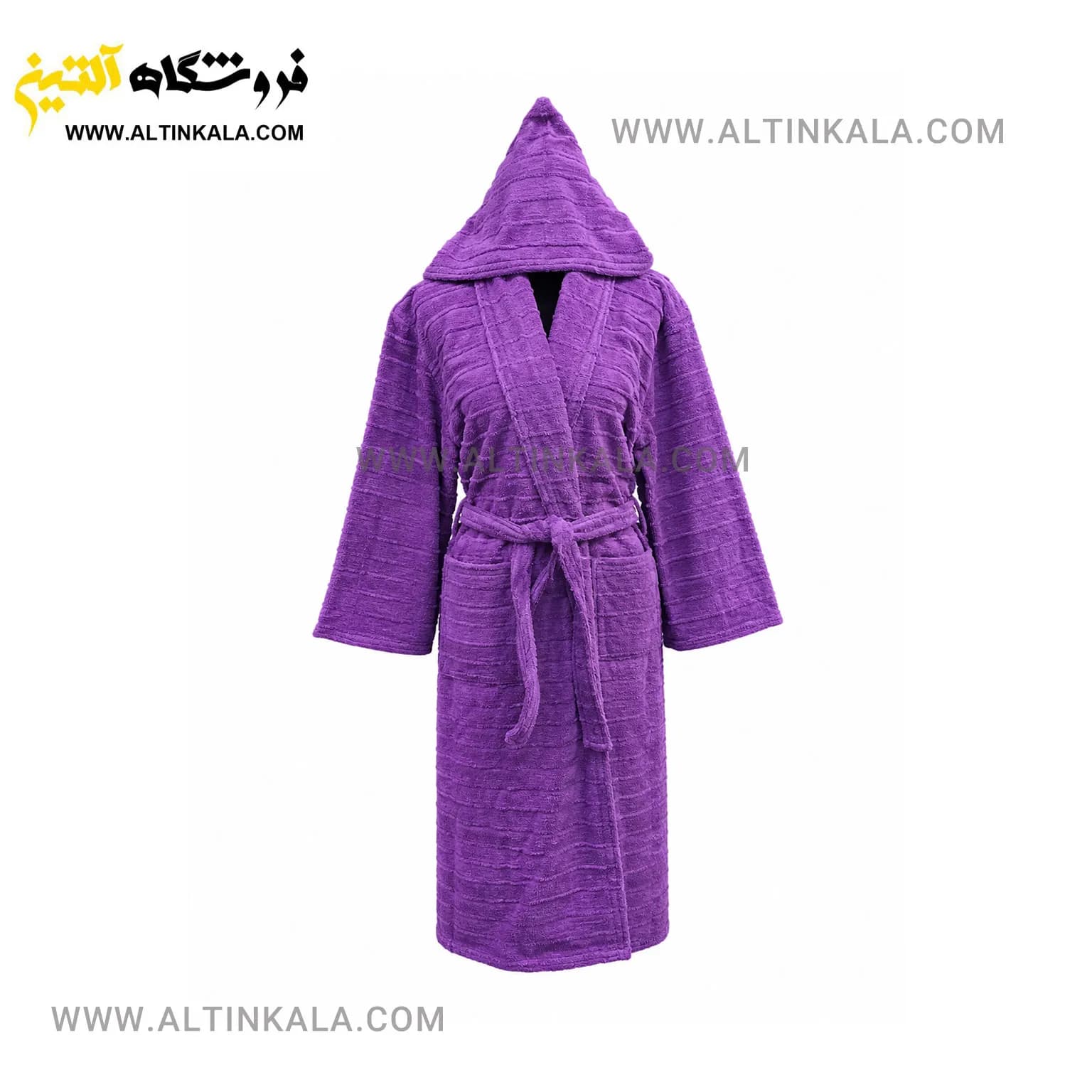 حوله پالتویی ماندگار طرح لارا بنفش سایز XL