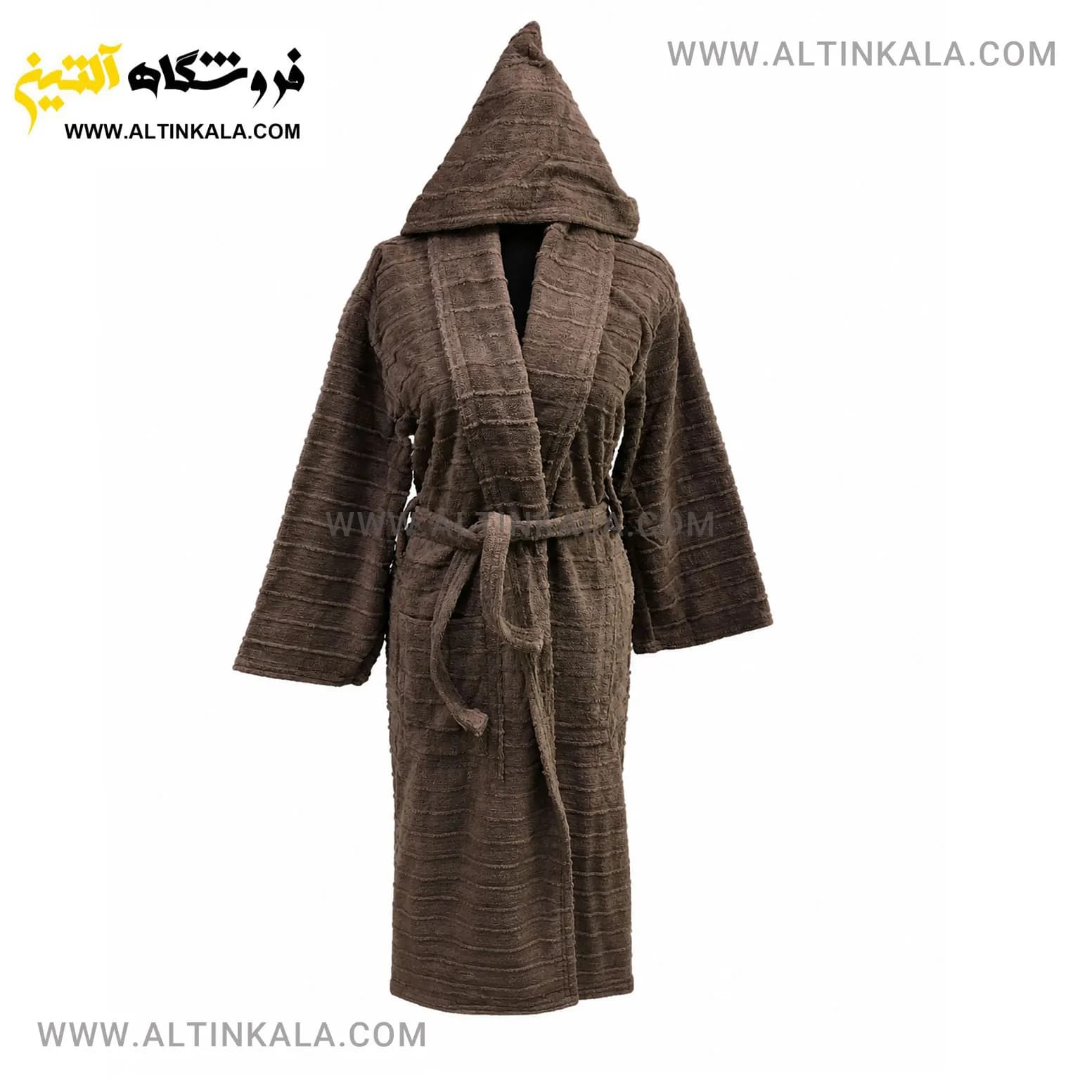 حوله پالتویی ماندگار طرح لارا نسکافه ای سایز L — تصویر ۲