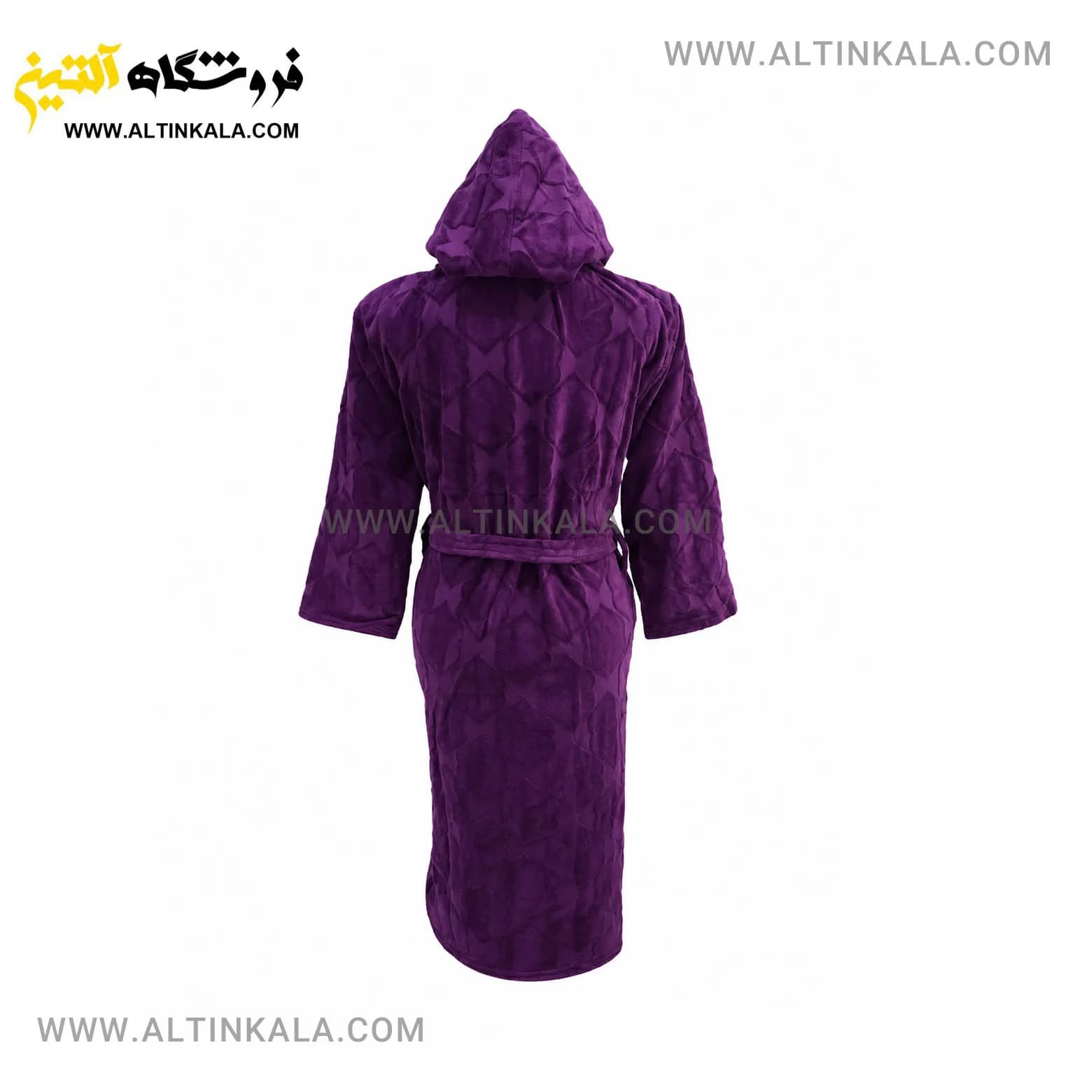 حوله پالتویی ماندگار طرح سیلور بنفش سیر سایز L — تصویر ۲