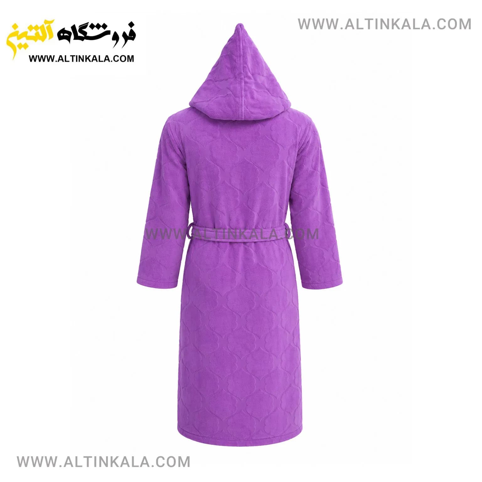 حوله پالتویی ماندگار طرح سیلور بنفش سایز L — تصویر ۲