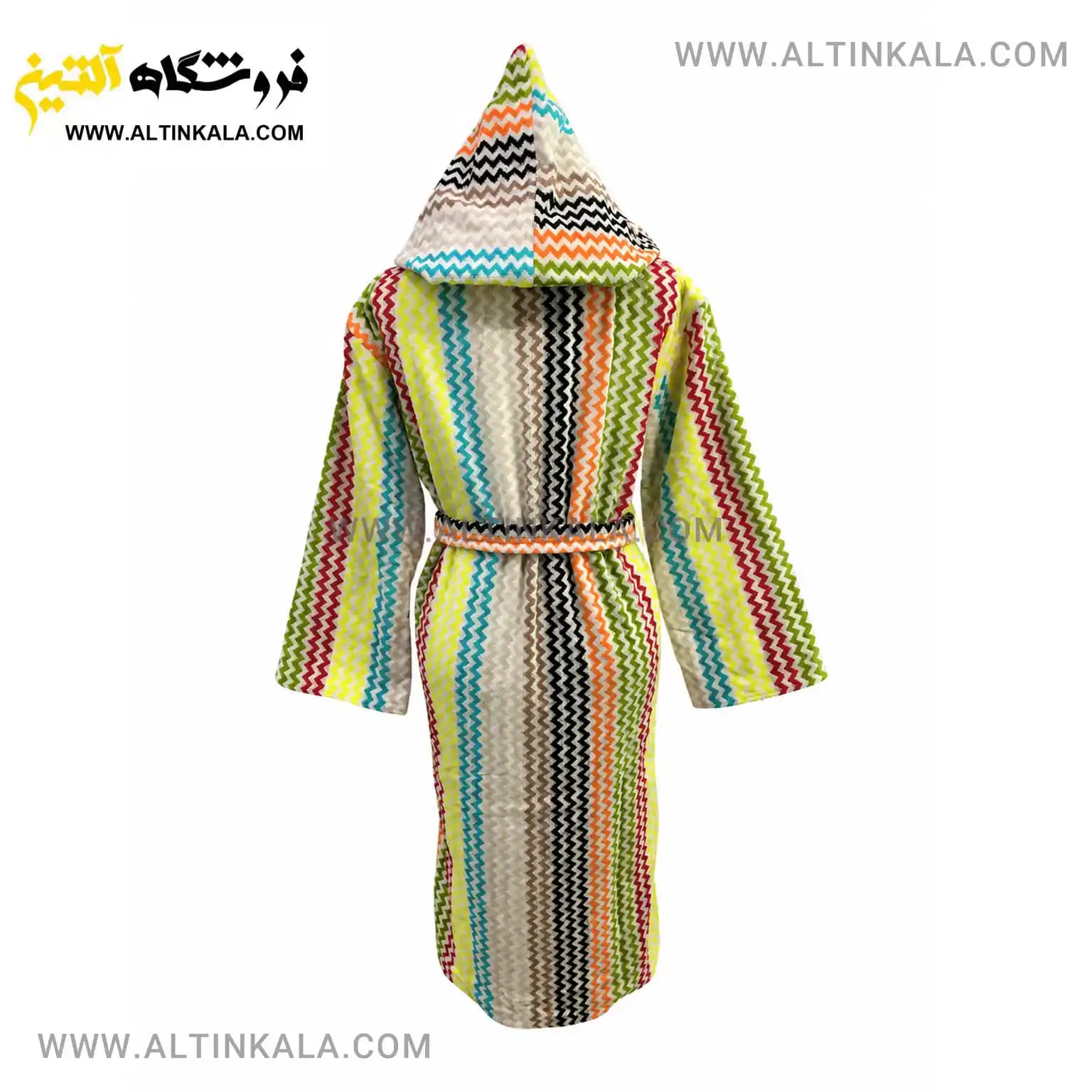 حوله پالتویی ماندگار طرح ونیز سبز بنتونی سایز L — تصویر ۲