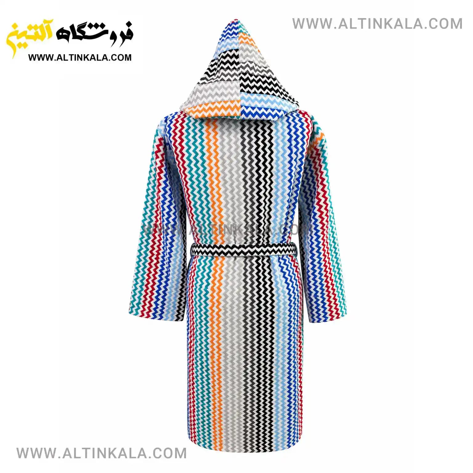 حوله پالتویی ماندگار طرح ونیز آبی نفتی سایز L — تصویر ۲