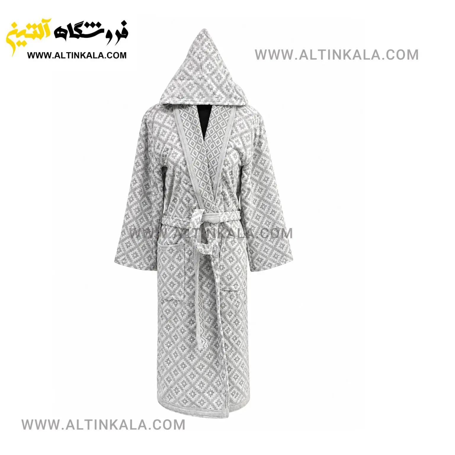 حوله پالتویی ماندگار طرح فلورا طوسی سایز L