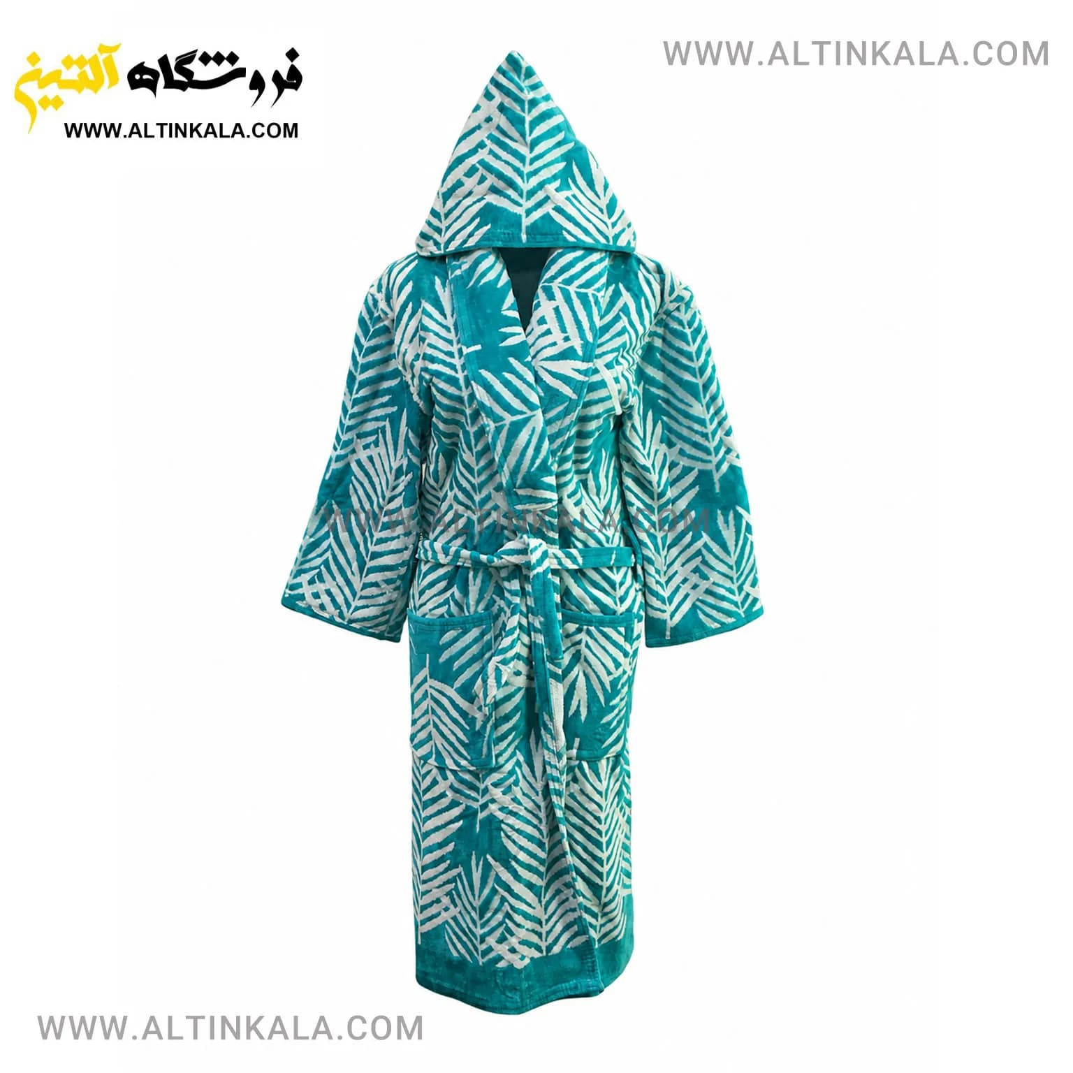 حوله پالتویی ماندگار طرح برگ سبز بنتونی سایز L
