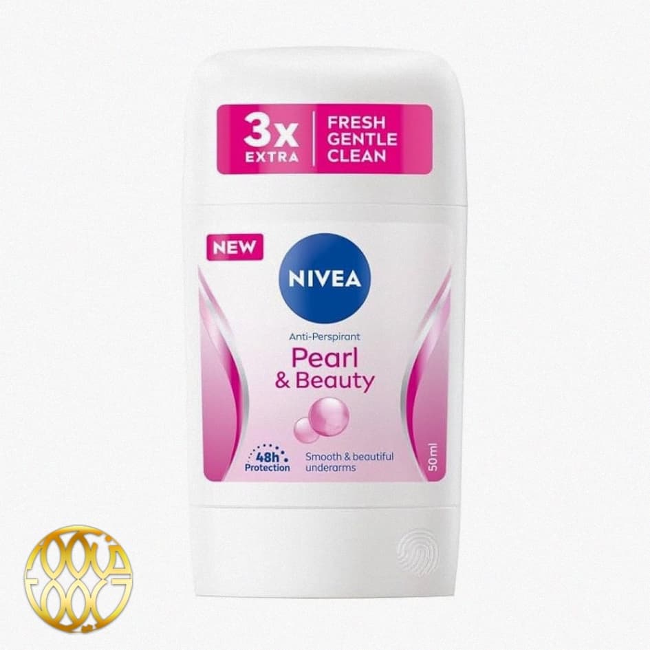 مام استیک زنانه نیوآ پرل اند بیوتی (Nivea Pearl & Beauty) ۵۰ میل | محافظت ۴۸ ساعته با عصاره مروارید